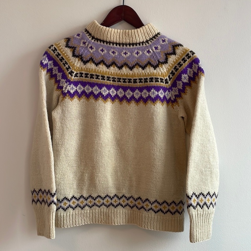 Vintage Scandinavian Style Wool Sweater
